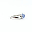 Ring East West 0.03ctw Round Diamonds 1.4ct Chalcedony 14kw 6mm Sz7 3g 225110025