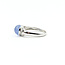 Ring East West 0.03ctw Round Diamonds 1.4ct Chalcedony 14kw 6mm Sz7 3g 225110025