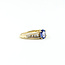 Ring Accented Solitaire 0.05ctw Round Diamonds 1ct Tanzanite 14ky 7mm Sz6 3.6g 225110008