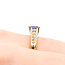 Ring Accented Solitaire 0.05ctw Round Diamonds 1ct Tanzanite 14ky 7mm Sz6 3.6g 225110008