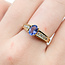 Ring Accented Solitaire 0.05ctw Round Diamonds 1ct Tanzanite 14ky 7mm Sz6 3.6g 225110008