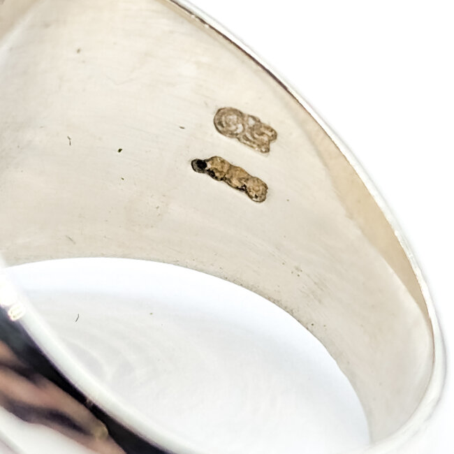 Ring Native Turquoise Sterling 20mm Sz9 18.32g 225090041