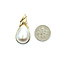 Pendant Enhancer 0.01ctw Round Diamonds 20.5mm x 15.5mm Pearl 14ky 32.4mm x 16mm 4.6g 225110035