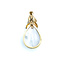 Pendant Enhancer 0.01ctw Round Diamonds 20.5mm x 15.5mm Pearl 14ky 32.4mm x 16mm 4.6g 225110035
