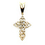 Pendant Cross 3.92ctw Rose Cut Diamonds 14ky 15x7mm 7.22g 225120012