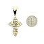 Pendant Cross 3.92ctw Rose Cut Diamonds 14ky 15x7mm 7.22g 225120012