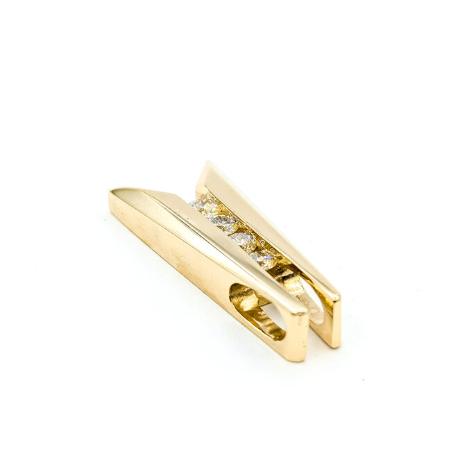 Pendant Slide .75ctw Round Diamonds 14ky 1.5x.55 10.24g 225120014