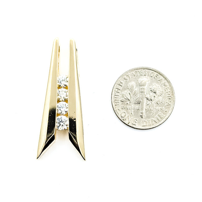 Pendant Slide .75ctw Round Diamonds 14ky 1.5x.55 10.24g 225120014