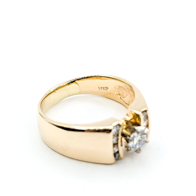 Ring Split Shank .55ctw Round Diamonds 14ky 8mm Sz8.75 8.71g 125120001