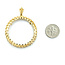 Pendant Coin Bezel 2x1.5" 14ky 9.83g 124111528