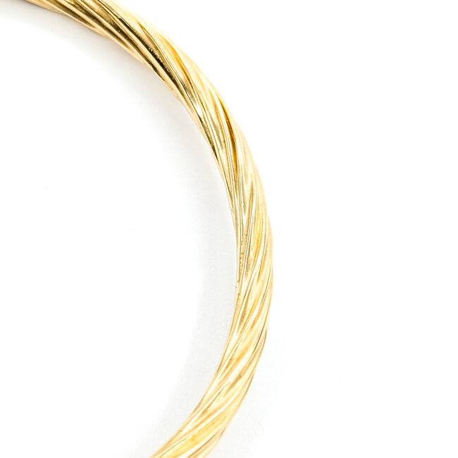Bracelet Twist Bangle 14ky 4.5mm 7" 6.86g 125102010