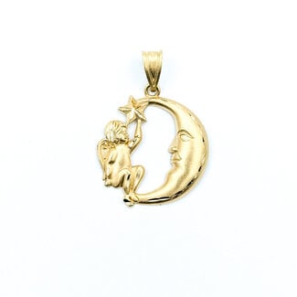 Pendant Star & Moon 14ky 26mm 1.88g 125102021