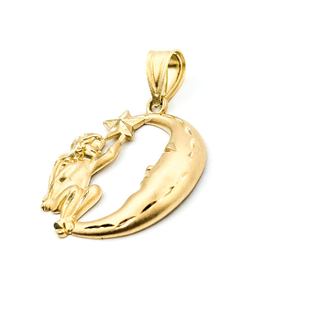 Pendant Star & Moon 14ky 26mm 1.88g 125102021