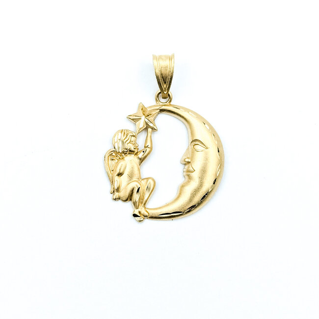 Pendant Star & Moon 14ky 26mm 1.88g 125102021