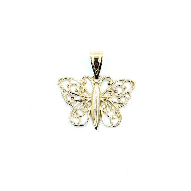 Pendant Filigree Butterfly 14ky 20mm 1.1g 125112004
