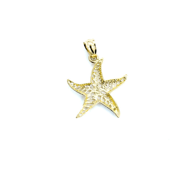 Pendant Filigree Starfish 14ky 22.5mm 1g 125112006