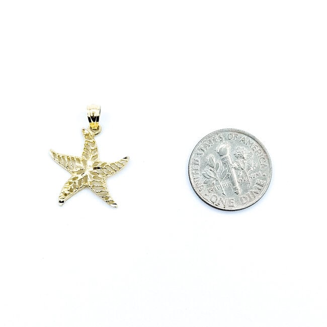 Pendant Filigree Starfish 14ky 22.5mm 1g 125112006