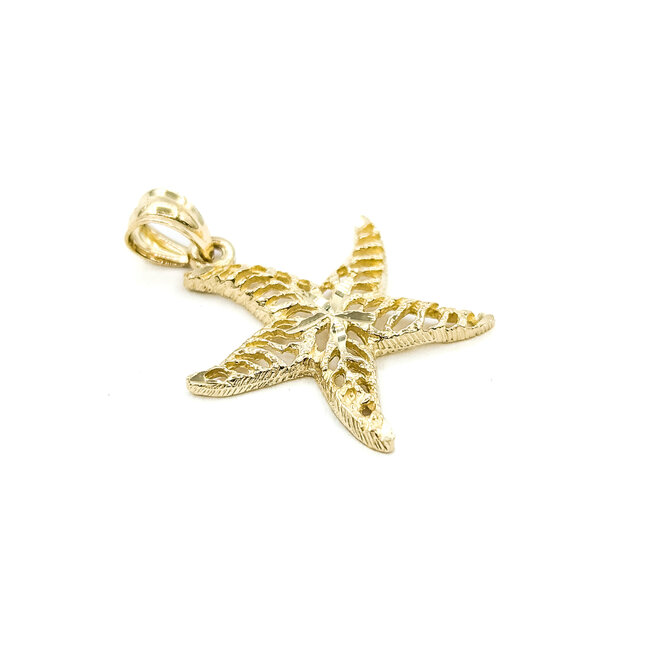 Pendant Filigree Starfish 14ky 22.5mm 1g 125112006