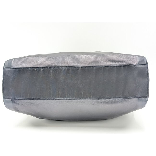 Handbag Prada Napa Navy Leather Gold Chain 125125059