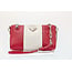 Handbag Prada Triangle Logo Plate Red & White 125125047