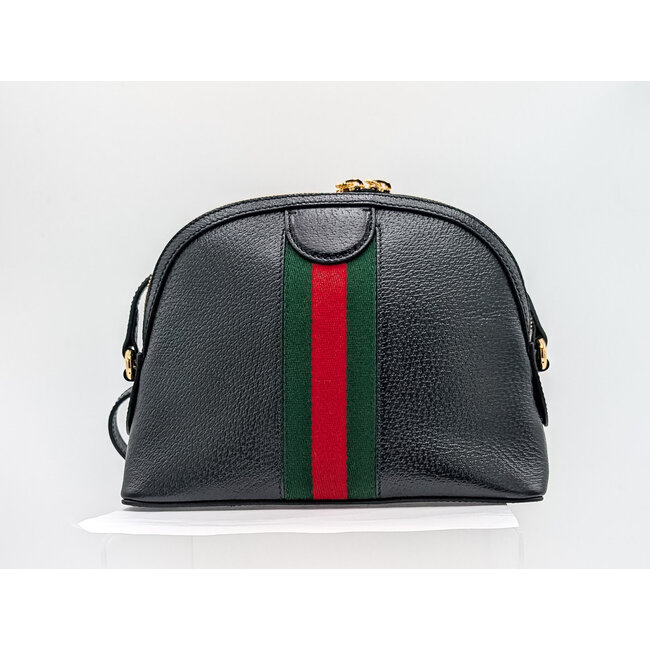 Handbag Gucci Dome Small Ophidia Calfskin Sherry Black 125125040