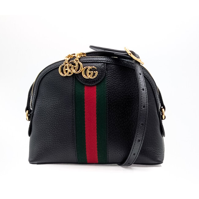 Handbag Gucci Dome Small Ophidia Calfskin Sherry Black 125125040