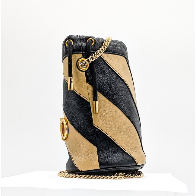 Bucket Gucci Zumi Mini Bucket Black & Beige 125125041