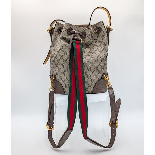 Handbag Gucci Neo Vintage GG Beige Canvas Drawstring 125125044