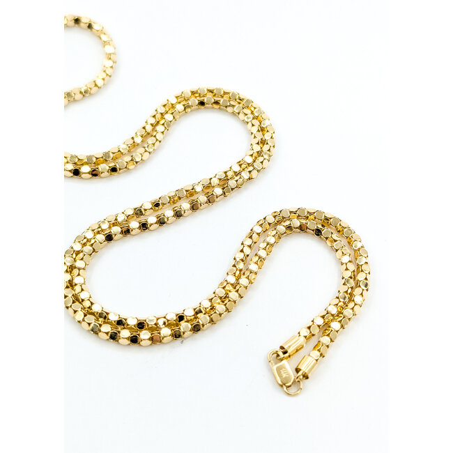 Necklace Ball Lobster Clasp 14ky 3mm 23" 9.83g 125102020