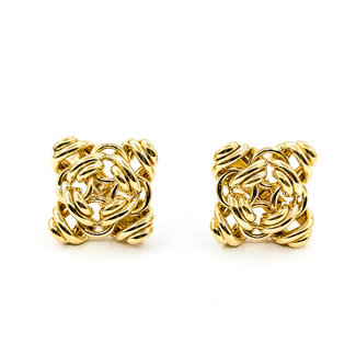 Earrings Knot Omega Back 18ky 1x1" 17.72g 225122001