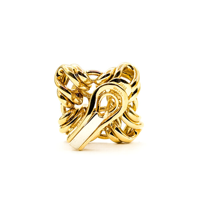 Earrings Knot Omega Back 18ky 1x1" 17.72g 225122001