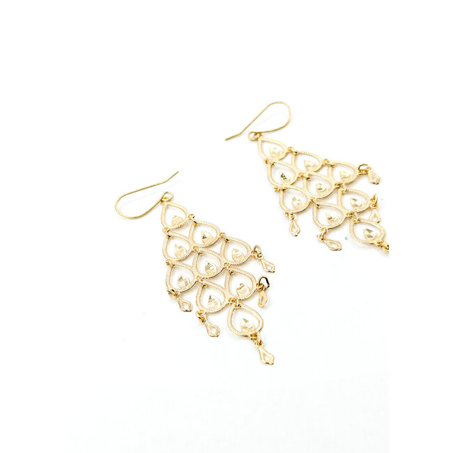 Earrings Dangle 14ky 2.7g 125112016