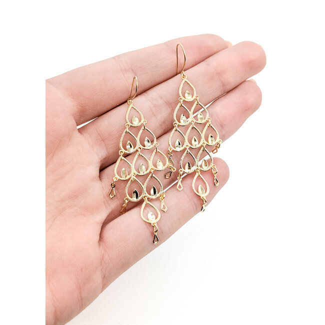 Earrings Dangle 14ky 2.7g 125112016