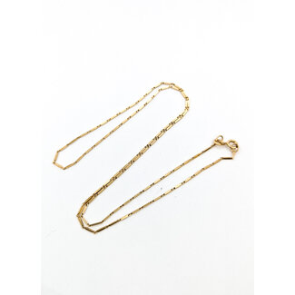 Necklace Barrel Link Spring Clasp 14ky .75mm 17.75" 2.7g 125102017