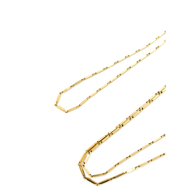 Necklace Barrel Link Spring Clasp 14ky .75mm 17.75" 2.7g 125102017