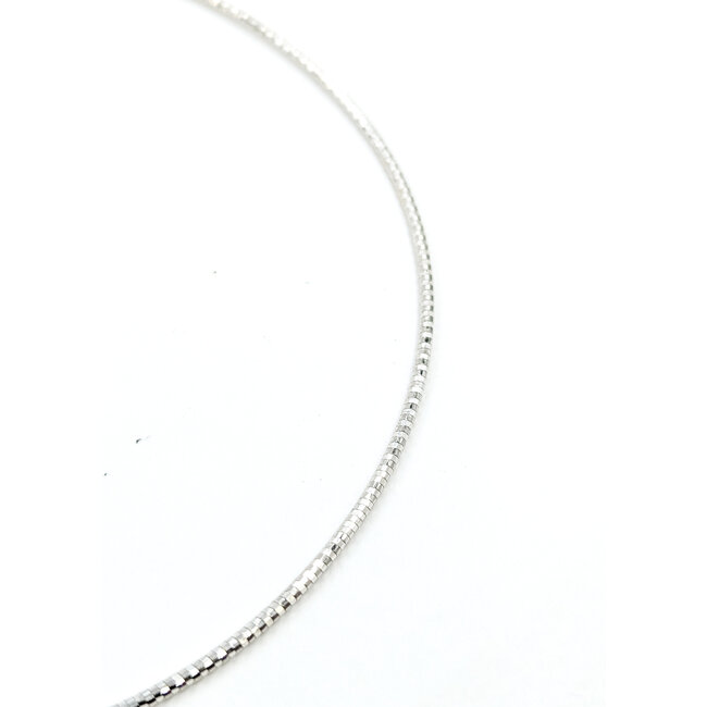 Necklace Tube Link Lobster 14kw 1.75mm 16" 7.3g 125112010