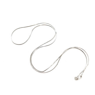 Necklace Snake Chain Lobster Clasp 14kw 1mm 24" 5.19g 125102001