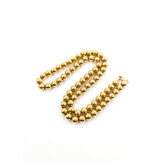 Necklace Gold Beads 14ky 6mm 16" 8g 225112007