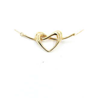 Necklace Heart 14ky 1.5x.6" 19" 3.3g 125102013