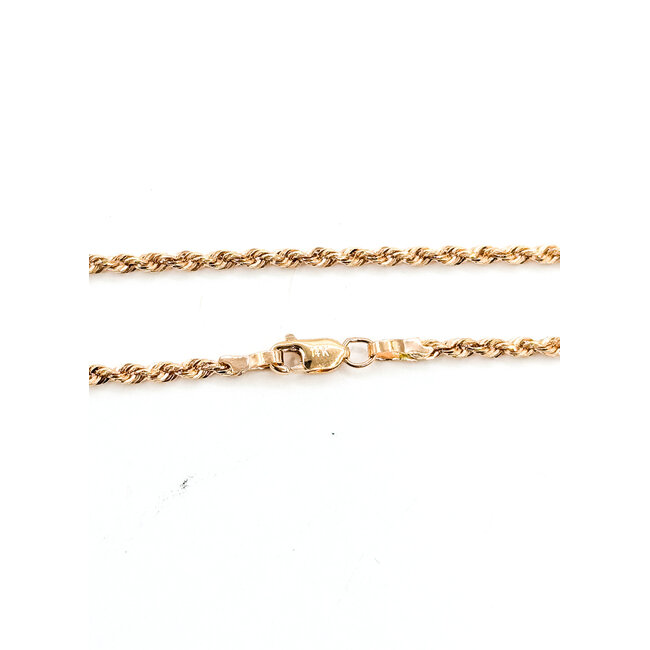 Necklace Rope Lobster 14kr 1.7mm 18" 4.3g 125112012