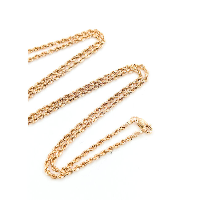 Necklace Rope Lobster 14kr 1.7mm 18" 4.3g 125112012