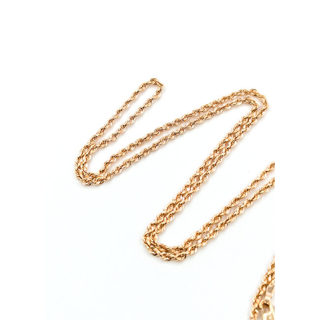 Necklace Rope Lobster 14kr 1.7mm 18" 4.2g 125112014