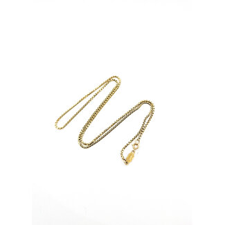 Necklace Box Link Spring Clasp 14ky 1.4mm 18" 6.06g 125092031