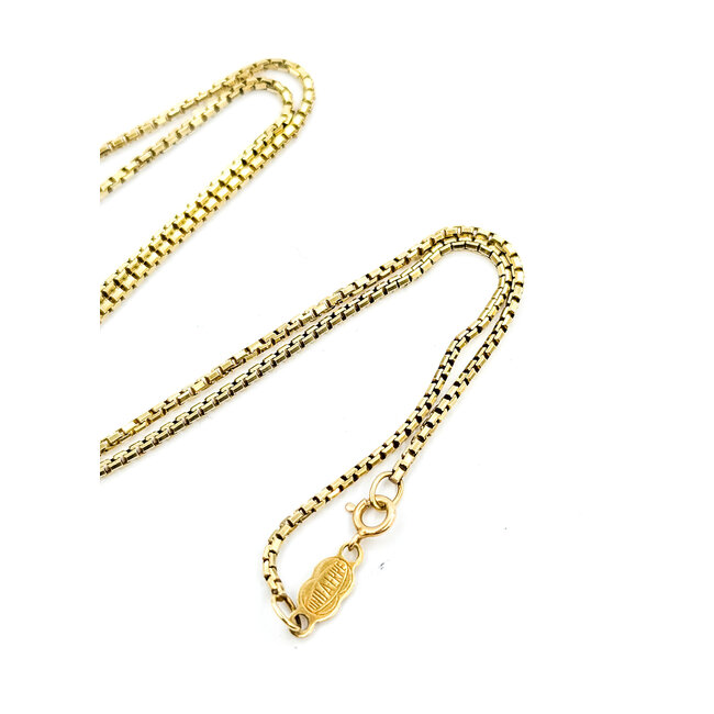 Necklace Box Link Spring Clasp 14ky 1.4mm 18" 6.06g 125092031