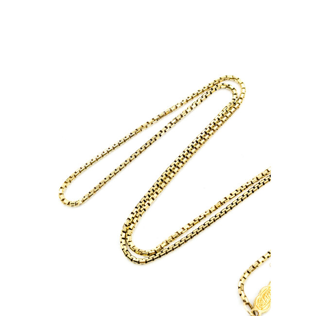 Necklace Box Link Spring Clasp 14ky 1.4mm 18" 6.06g 125092031