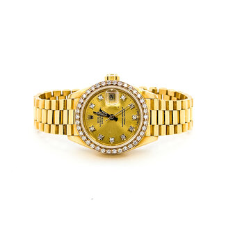 Watch Ladies Presidential Rolex 69178 Yr. 1987 26mm 18kt Yellow Gold 6" Watch Only 125126001