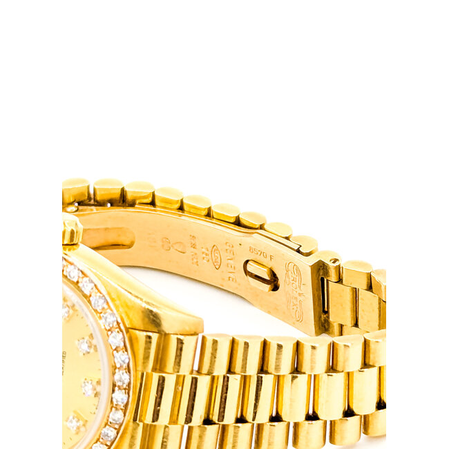 Watch Ladies Presidential Rolex 69178 Yr. 1987 26mm 18kt Yellow Gold 6" Watch Only 125126001