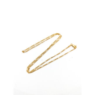 Necklace Figaro Link Lobster Clasp 10ky 1.8mm 18" 1.45g 125092029