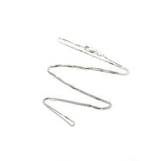 Necklace Box Link Spring Clasp 14kw .9mm 18" 2.61g 125092032