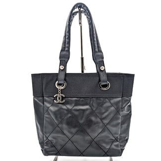 Handbag Chanel Paris Biarritz Black Canvas 125125020